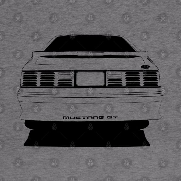 Ford Mustang GT (fox body) - rear stylized T-Shirt by mal_photography